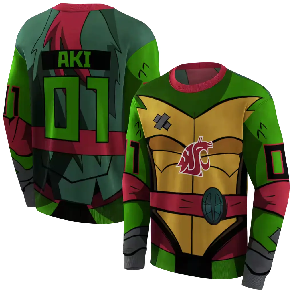 custom washington state cougars superhero armor crimson green hoodie premium grade custom washington state cougars superhero armor crimson green hoodie premium grade