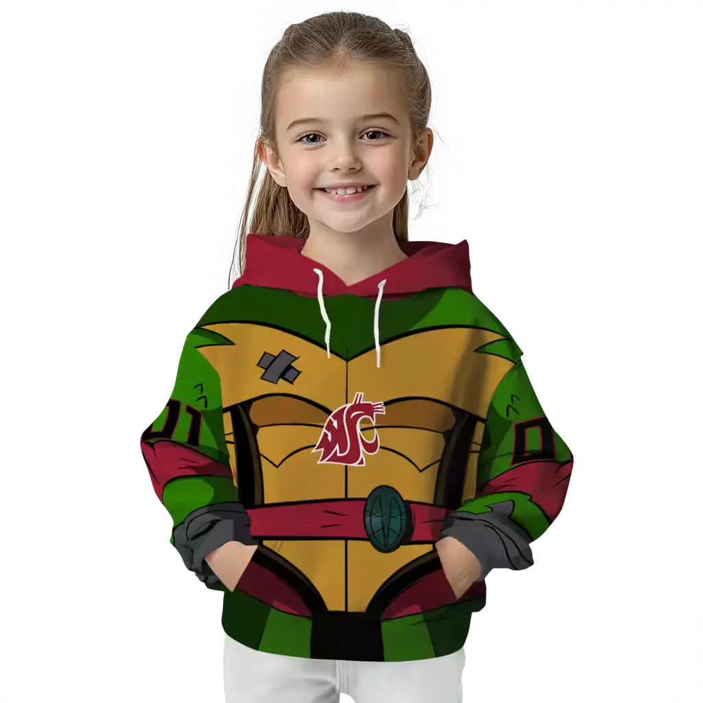 custom washington state cougars superhero armor crimson green hoodie top rated custom washington state cougars superhero armor crimson green hoodie top rated
