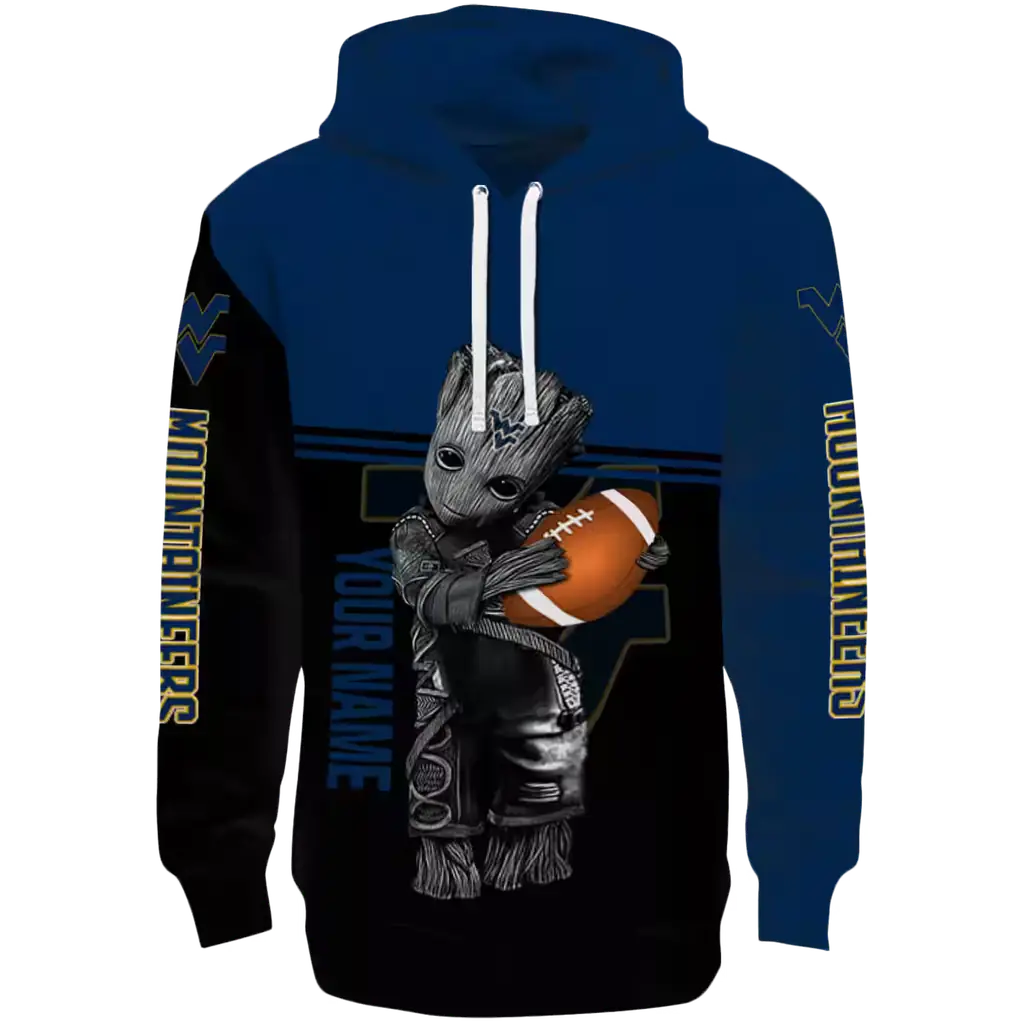 custom west virginia mountaineers baby groot blue black hoodie best selling custom west virginia mountaineers baby groot blue black hoodie best selling