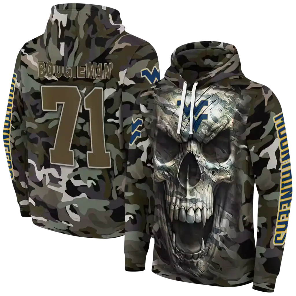 custom west virginia mountaineers camo skull hoodie fashion forward custom west virginia mountaineers camo skull hoodie fashion forward