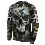 custom west virginia mountaineers camo skull hoodie best selling