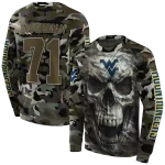 custom west virginia mountaineers camo skull hoodie best selling