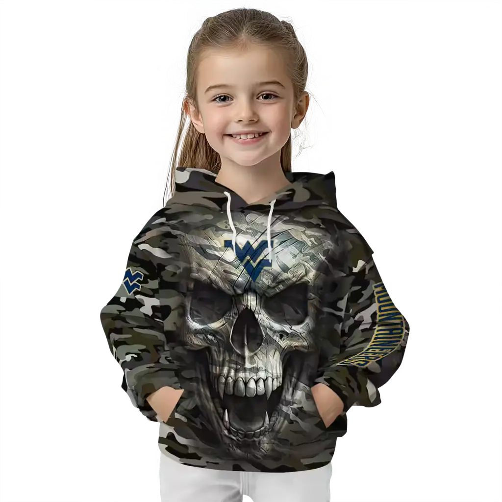 custom west virginia mountaineers camo skull hoodie top rated custom west virginia mountaineers camo skull hoodie top rated