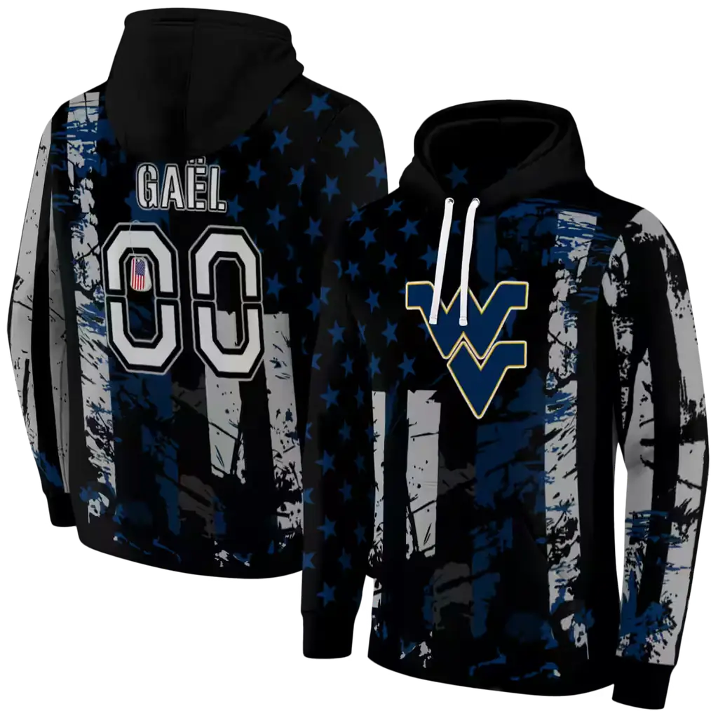 custom west virginia mountaineers distressed flag blue black hoodie fashion forward custom west virginia mountaineers distressed flag blue black hoodie fashion forward