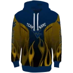 custom west virginia mountaineers flame design blue hoodie best selling