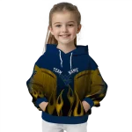 custom west virginia mountaineers flame design blue hoodie best selling