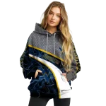 custom west virginia mountaineers hexagonal mesh blue black gray hoodie best selling