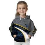 custom west virginia mountaineers hexagonal mesh blue black gray hoodie best selling