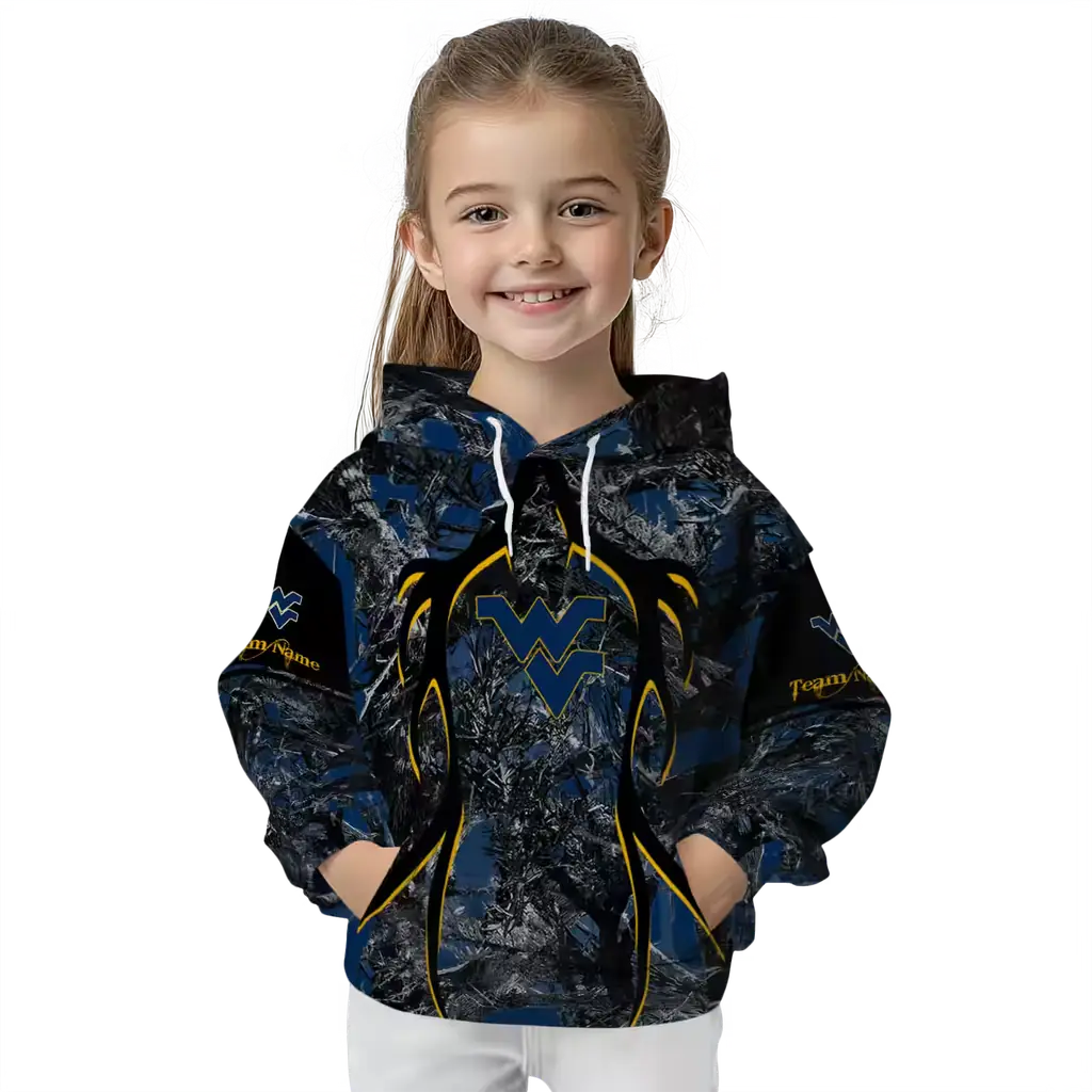 custom west virginia mountaineers hunting theme blue black hoodie top rated custom west virginia mountaineers hunting theme blue black hoodie top rated