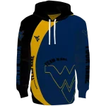 custom west virginia mountaineers minimalist design blue black hoodie best selling