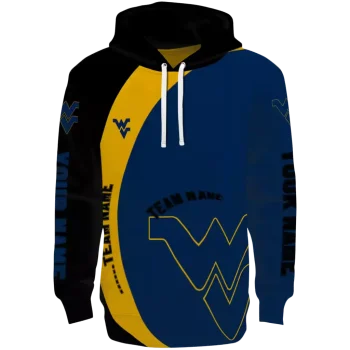 custom west virginia mountaineers minimalist design blue black hoodie best selling