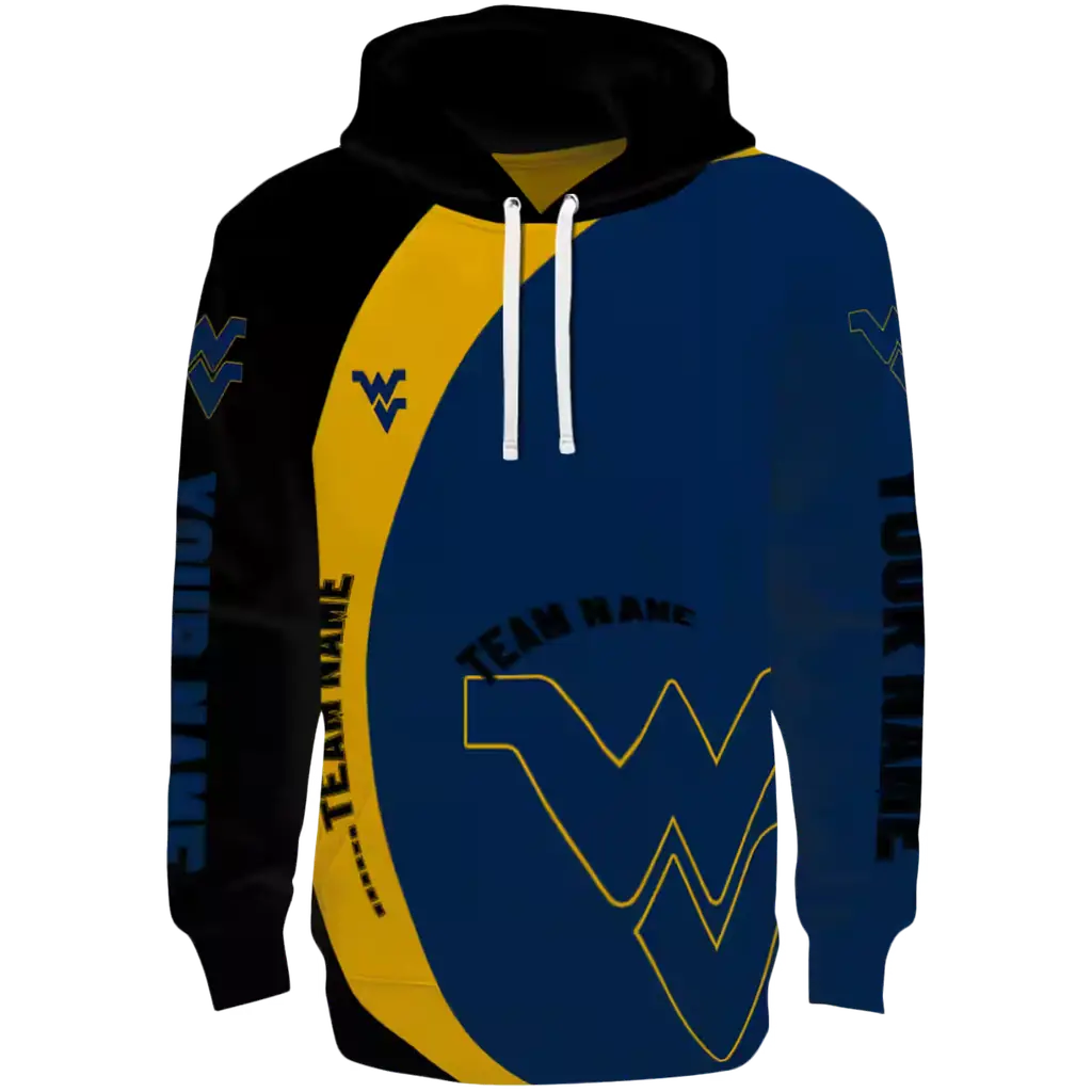 custom west virginia mountaineers minimalist design blue black hoodie best selling custom west virginia mountaineers minimalist design blue black hoodie best selling