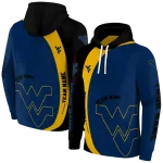 custom west virginia mountaineers minimalist design blue black hoodie best selling