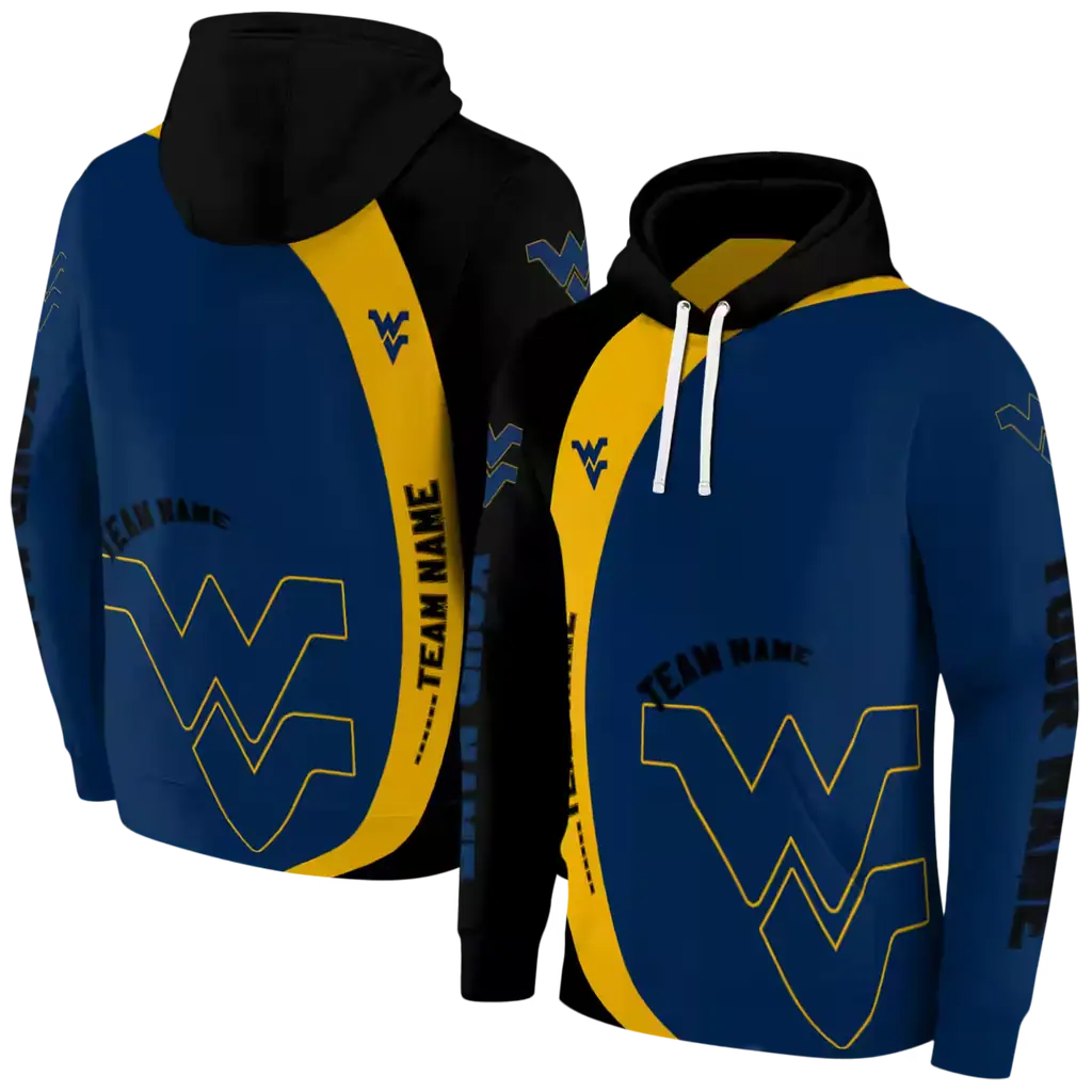 custom west virginia mountaineers minimalist design blue black hoodie fashion forward custom west virginia mountaineers minimalist design blue black hoodie fashion forward