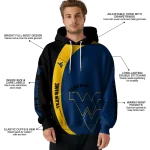 custom west virginia mountaineers minimalist design blue black hoodie best selling