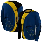 custom west virginia mountaineers minimalist design blue black hoodie best selling