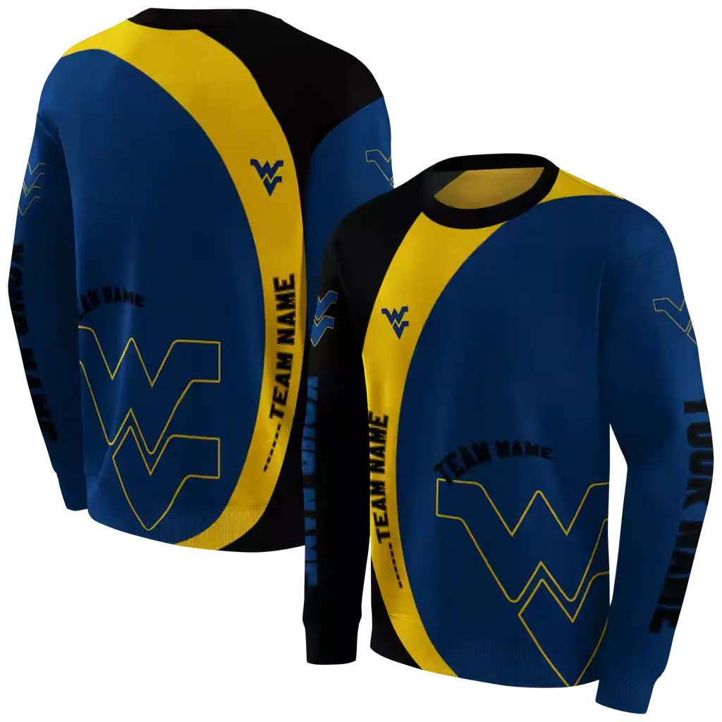 custom west virginia mountaineers minimalist design blue black hoodie premium grade custom west virginia mountaineers minimalist design blue black hoodie premium grade