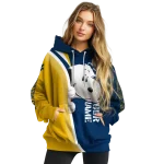 custom west virginia mountaineers peeking snoopy blue hoodie best selling