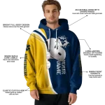 custom west virginia mountaineers peeking snoopy blue hoodie best selling