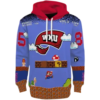 custom western kentucky hilltoppers mario blue black hoodie best selling