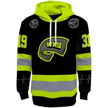 custom western kentucky hilltoppers safety motif black neon green hoodie best selling