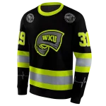 custom western kentucky hilltoppers safety motif black neon green hoodie best selling