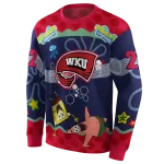 custom western kentucky hilltoppers spongebob patrick star red navy hoodie best selling