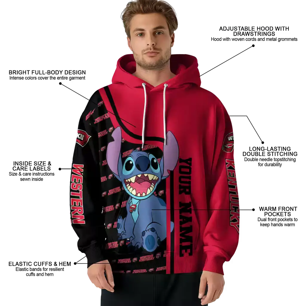 custom western kentucky hilltoppers stitch red hoodie latest model custom western kentucky hilltoppers stitch red hoodie latest model