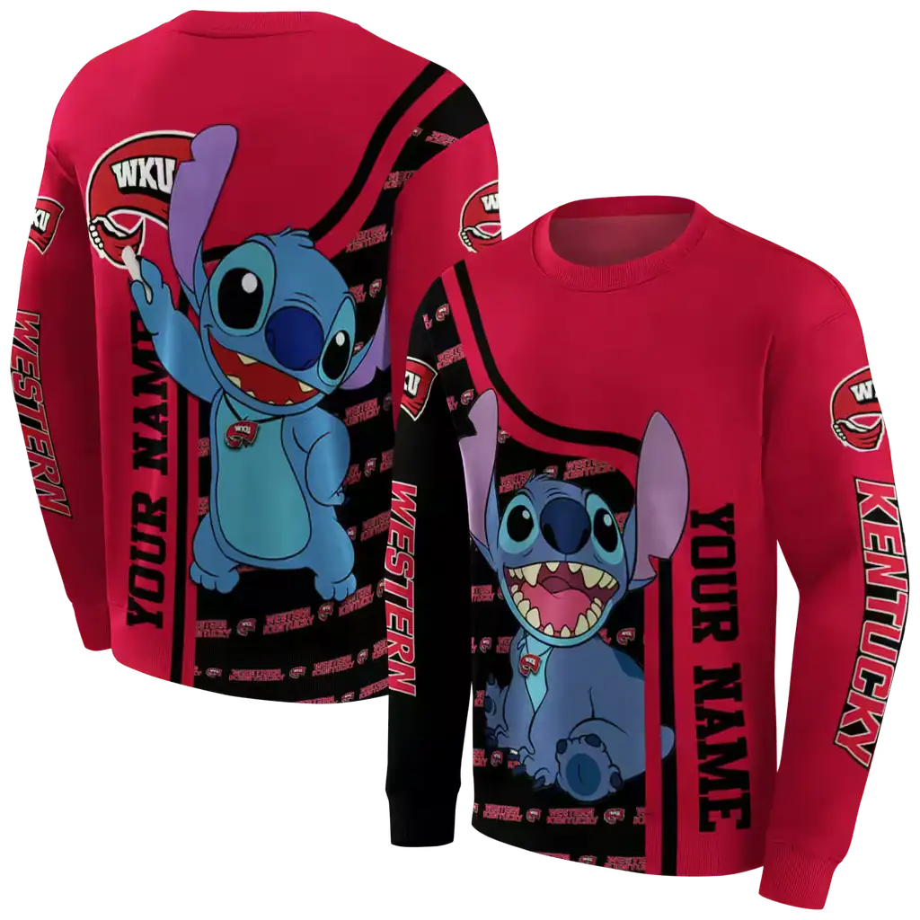 custom western kentucky hilltoppers stitch red hoodie premium grade custom western kentucky hilltoppers stitch red hoodie premium grade