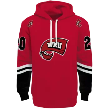 custom western kentucky hilltoppers striped sleeves red hoodie best selling