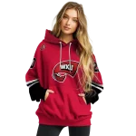 custom western kentucky hilltoppers striped sleeves red hoodie best selling