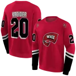 custom western kentucky hilltoppers striped sleeves red hoodie best selling