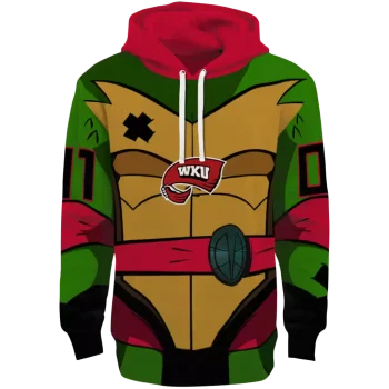 custom western kentucky hilltoppers superhero armor red green hoodie best selling