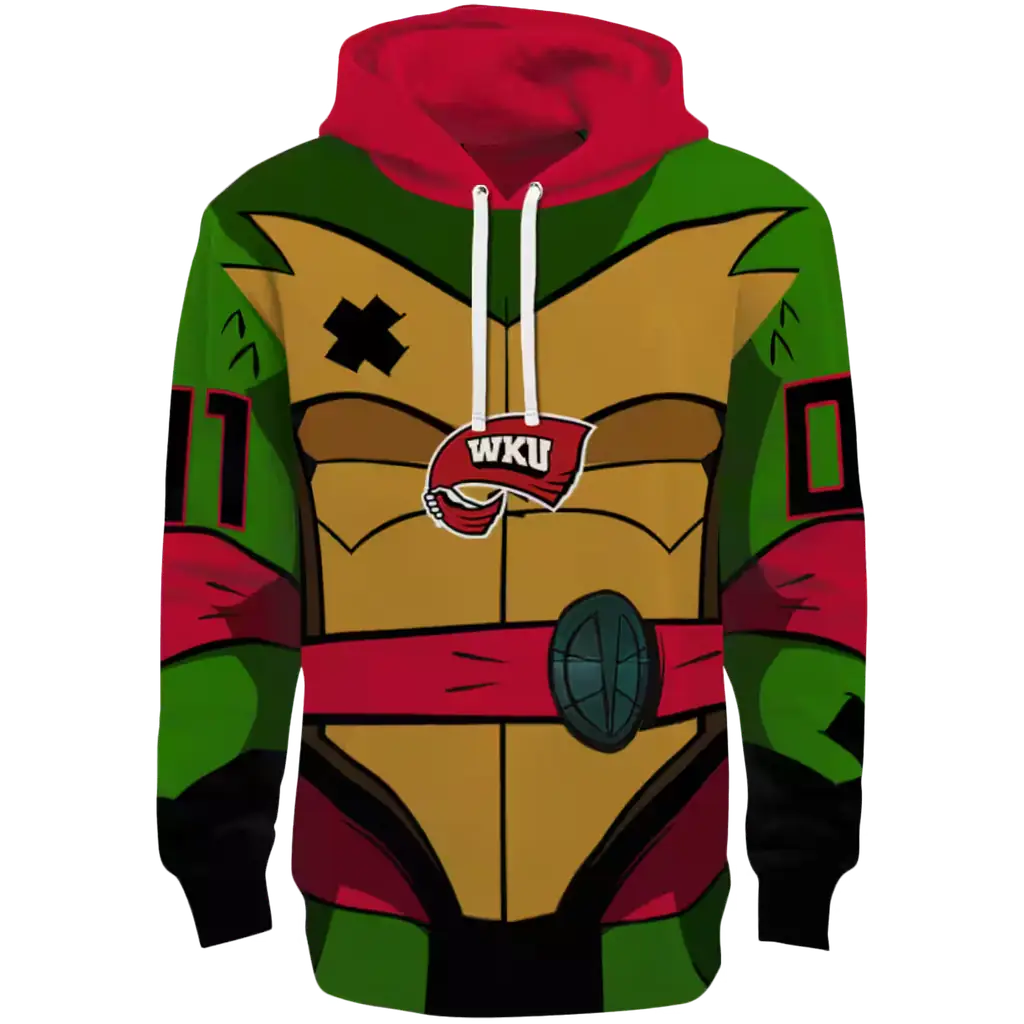 custom western kentucky hilltoppers superhero armor red green hoodie best selling custom western kentucky hilltoppers superhero armor red green hoodie best selling