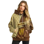 custom western michigan broncos abstract shape brown hoodie best selling
