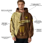 custom western michigan broncos abstract shape brown hoodie best selling