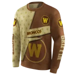 custom western michigan broncos abstract shape brown hoodie best selling