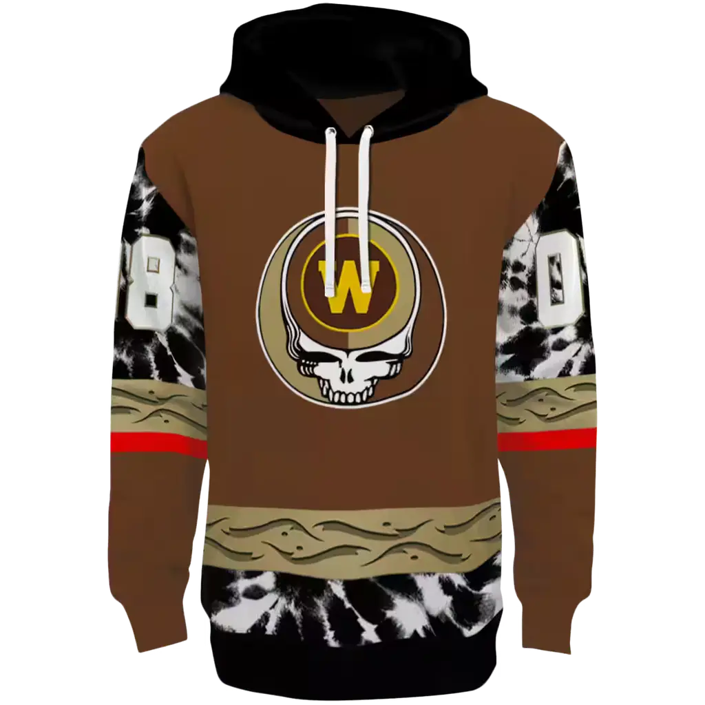 custom western michigan broncos grateful vibes brown hoodie best selling custom western michigan broncos grateful vibes brown hoodie best selling