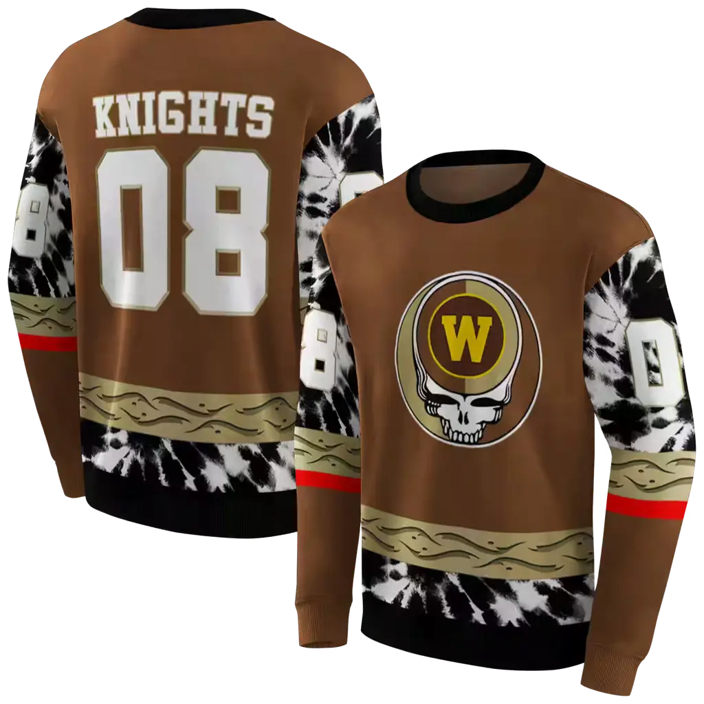 custom western michigan broncos grateful vibes brown hoodie premium grade custom western michigan broncos grateful vibes brown hoodie premium grade