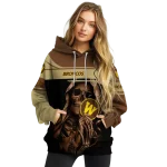 custom western michigan broncos grim reaper brown black hoodie best selling