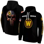custom western michigan broncos punisher skull black hoodie best selling