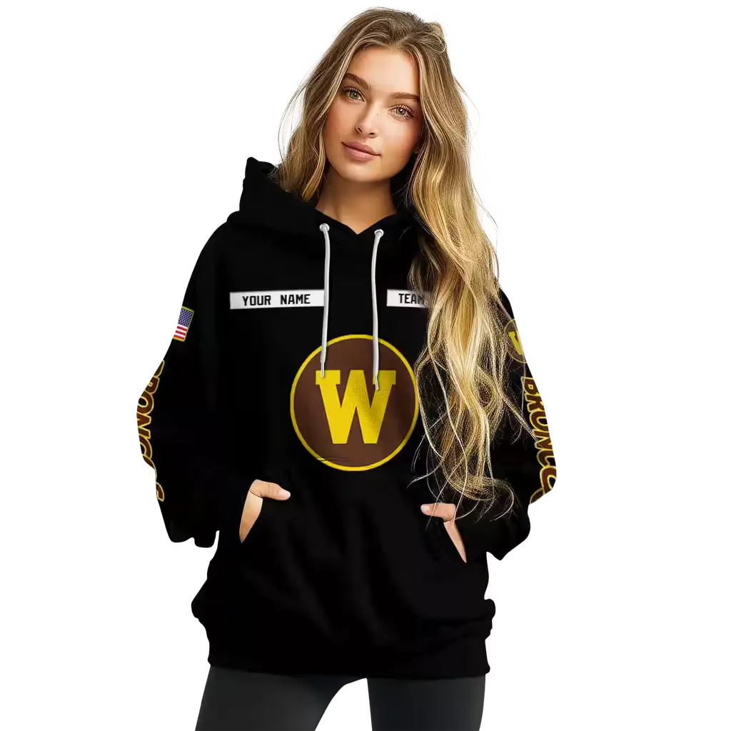 custom western michigan broncos punisher skull black hoodie high quality custom western michigan broncos punisher skull black hoodie high quality