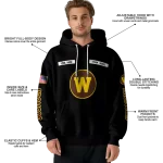 custom western michigan broncos punisher skull black hoodie best selling