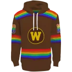 custom western michigan broncos rainbow stripes brown hoodie best selling