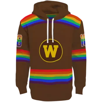 custom western michigan broncos rainbow stripes brown hoodie best selling