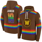 custom western michigan broncos rainbow stripes brown hoodie best selling