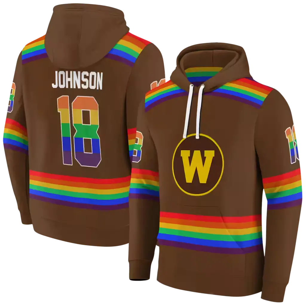 custom western michigan broncos rainbow stripes brown hoodie fashion forward custom western michigan broncos rainbow stripes brown hoodie fashion forward