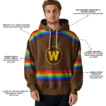 custom western michigan broncos rainbow stripes brown hoodie best selling
