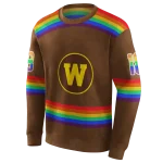 custom western michigan broncos rainbow stripes brown hoodie best selling