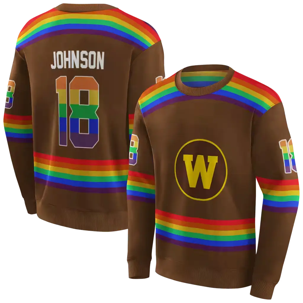 custom western michigan broncos rainbow stripes brown hoodie premium grade custom western michigan broncos rainbow stripes brown hoodie premium grade